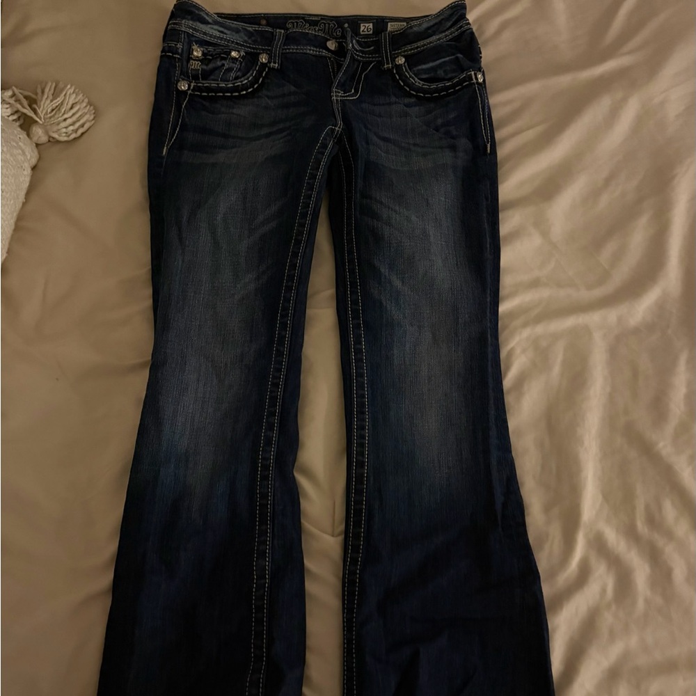 Women's Y2K Low rise blue Miss Me Jeans, barely worn.